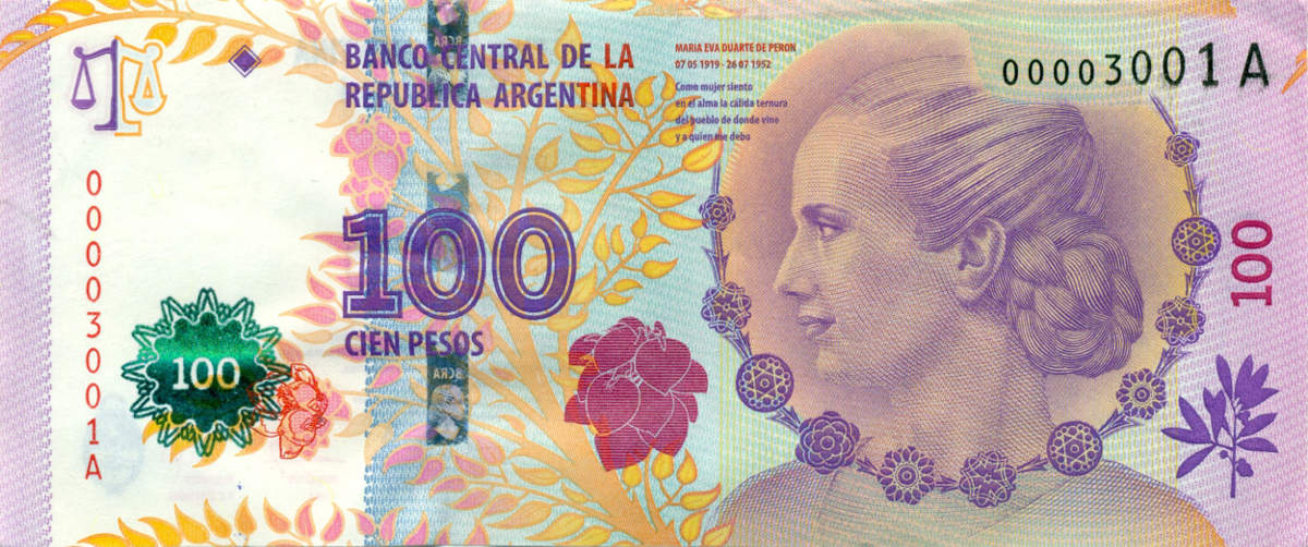 Precio peso argentino en Trinidad, Uruguay